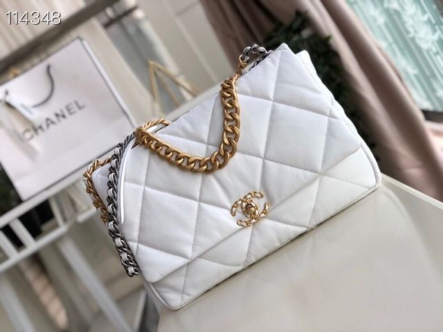 2020 CC original lambskin 19 maxi flap bag AS1162 white