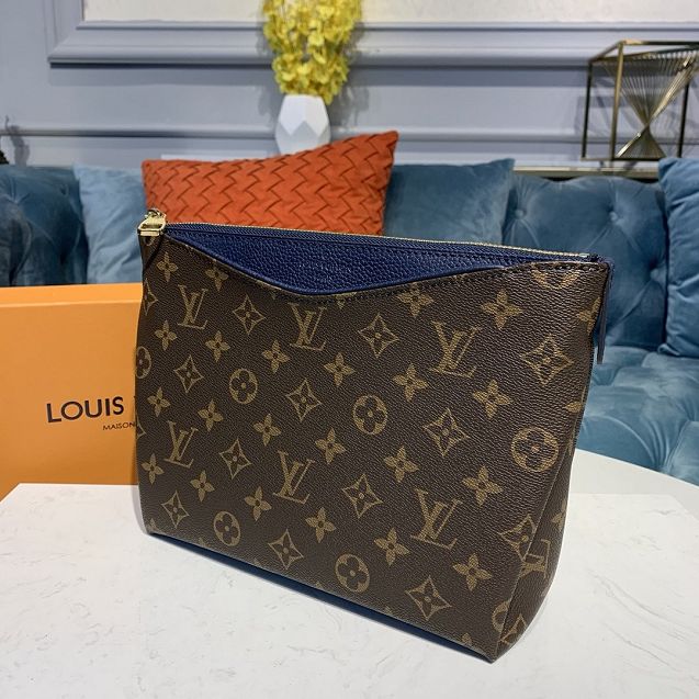 Louis vuitton original monogram canvas pallas beauty case m64123 blue