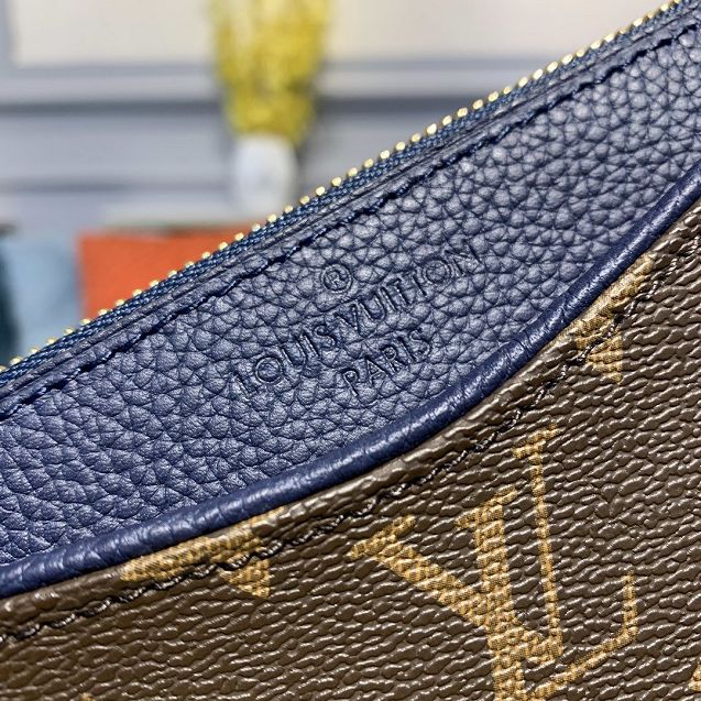 Louis vuitton original monogram canvas pallas beauty case m64123 blue