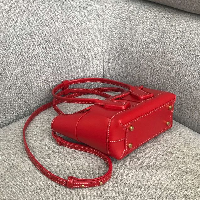 2020 BV original smooth calfskin mini arco 29 bag 600606 red