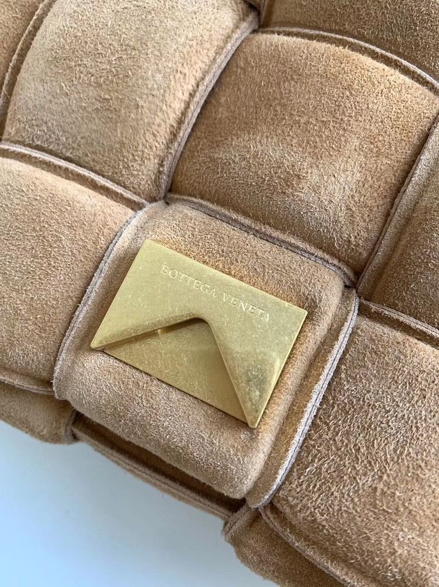 2020 BV original suede calfskin padded cassette bag 591970 caramel