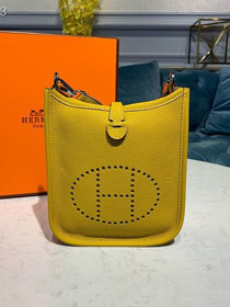 Hermes original togo leather mini evelyne tpm 17 shoulder bag E17 yellow