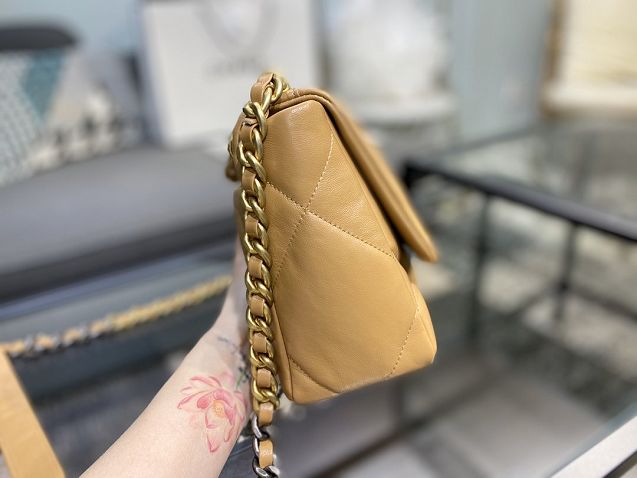 2020 CC original lambskin 19 flap bag AS1160 apricot