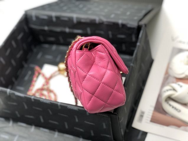 2020 CC original lambskin flap bag AS1787 pink