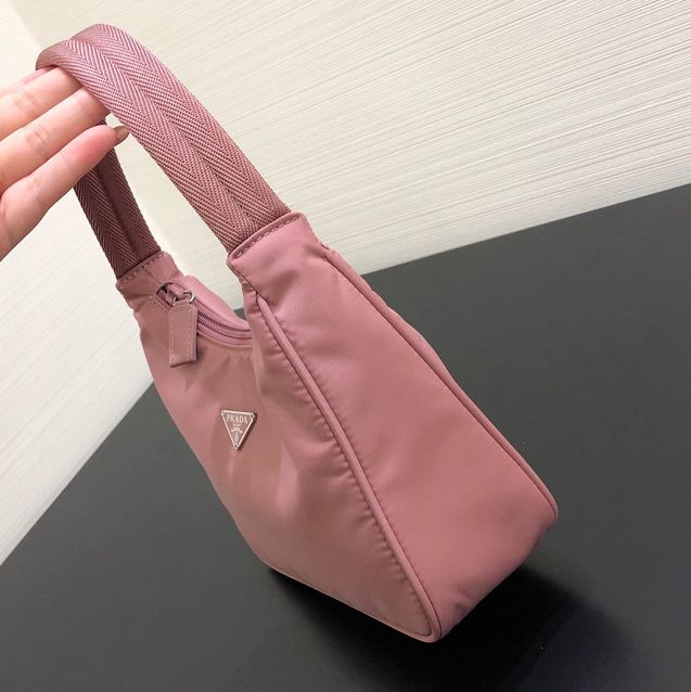 Prada original nylon mini hobo bag MV519 light pink