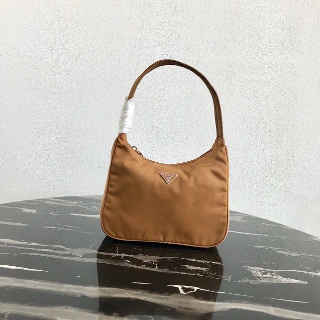 Prada original nylon mini hobo bag MV519 caramel