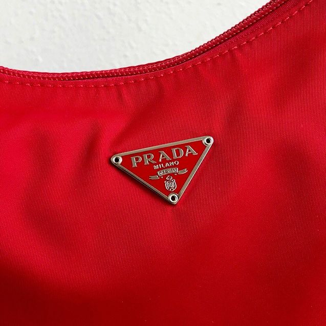 Prada original nylon mini hobo bag MV519 red