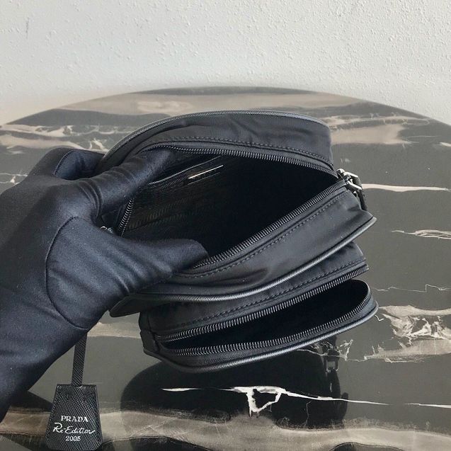 Prada original nylon shoulder bag 1BH205 black