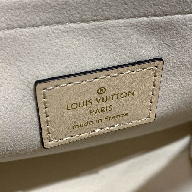 louis vuitton original calfskin&monogram locky bb M45155 white