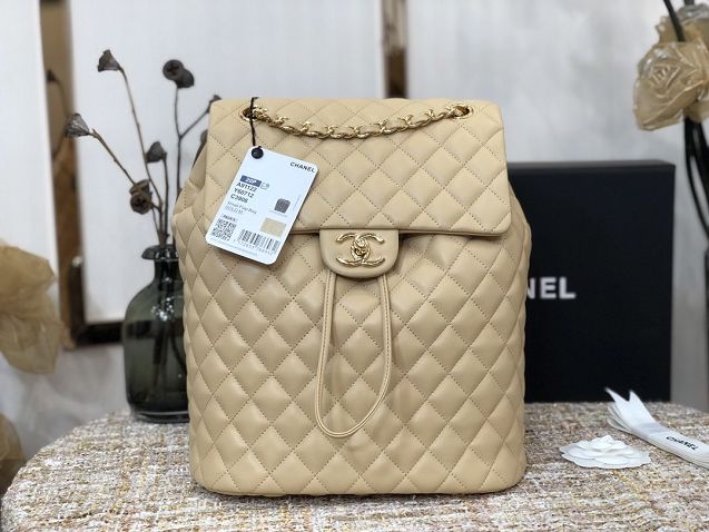 CC original lambskin large backpack A91122 apricot