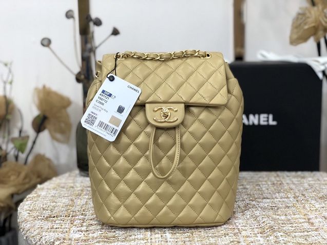 CC original lambskin medium backpack A91121 gold