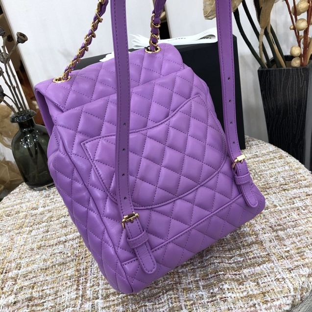 CC original lambskin medium backpack A91121 purple