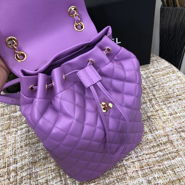 CC original lambskin medium backpack A91121 purple