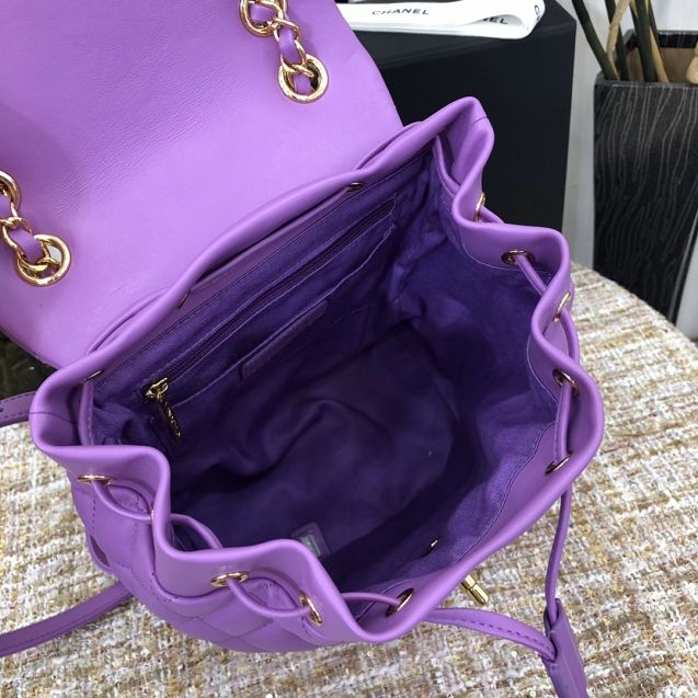 CC original lambskin medium backpack A91121 purple