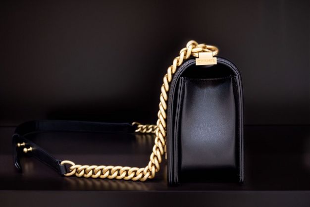 CC original customized lambskin boy handbag A67086-2 black