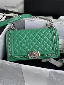 CC original shiny lambskin medium boy handbag A67086-6 green