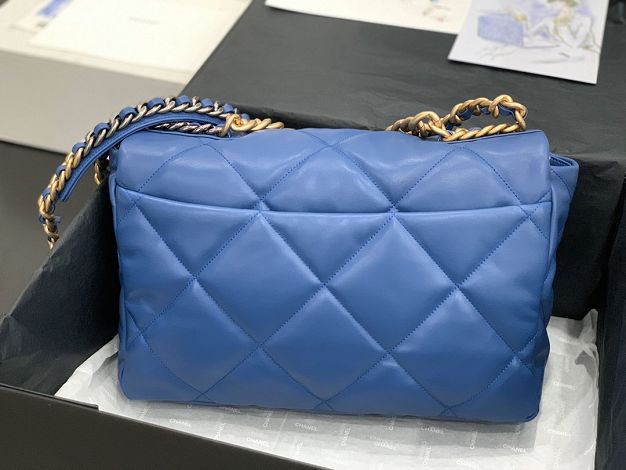 2020 CC original lambskin 19 maxi flap bag AS1162 royal blue