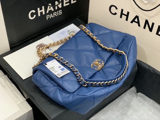 2020 CC original lambskin 19 maxi flap bag AS1162 royal blue