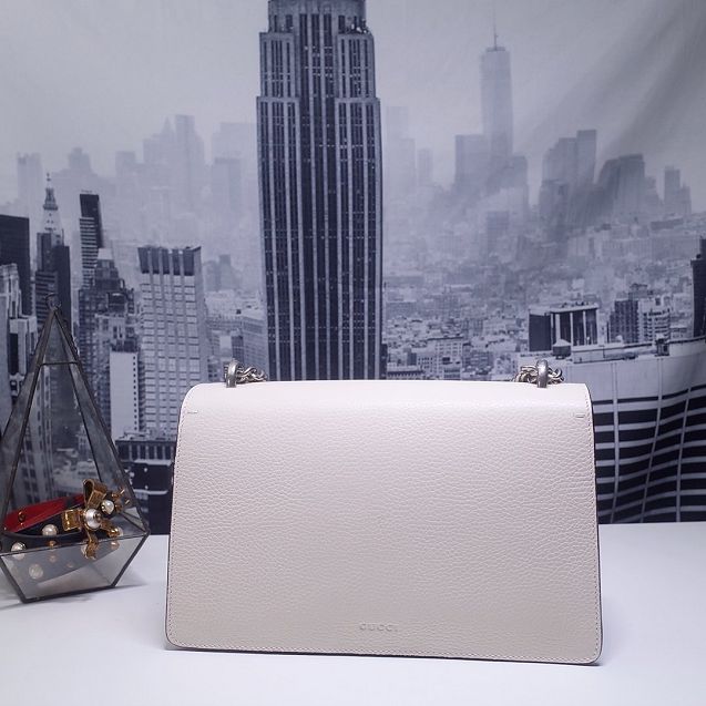 GG original calfskin dionysus small shoulder bag 400249 white