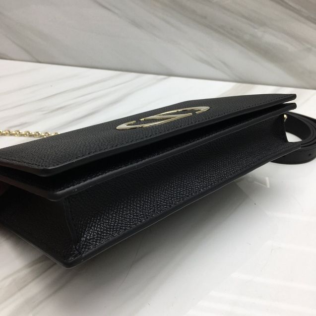 Dior original grained calfskin 30 montaigne 2-IN-1 pouch S2086 black