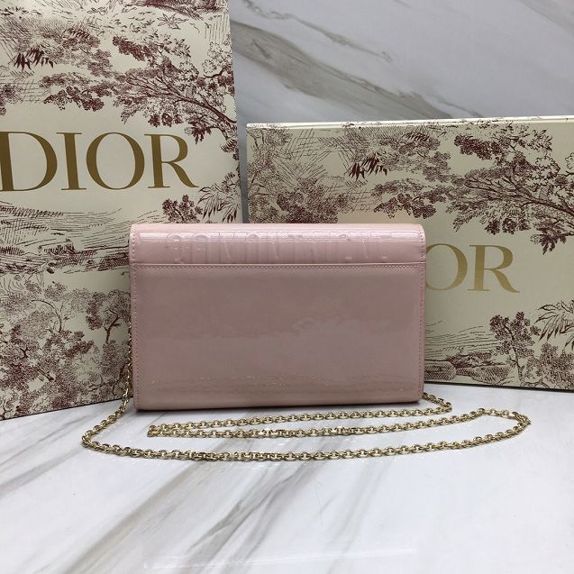 Dior original patent calfskin 30 montaigne pouch S2059 pink