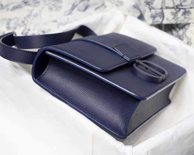 Dior original grained calfskin ultra-matte 30 montaigne bag M9203 dark blue