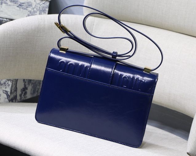 Dior original smooth calfskin 30 montaigne flap bag M9203 blue