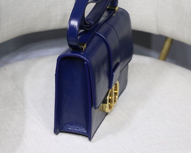 Dior original smooth calfskin 30 montaigne flap bag M9203 blue