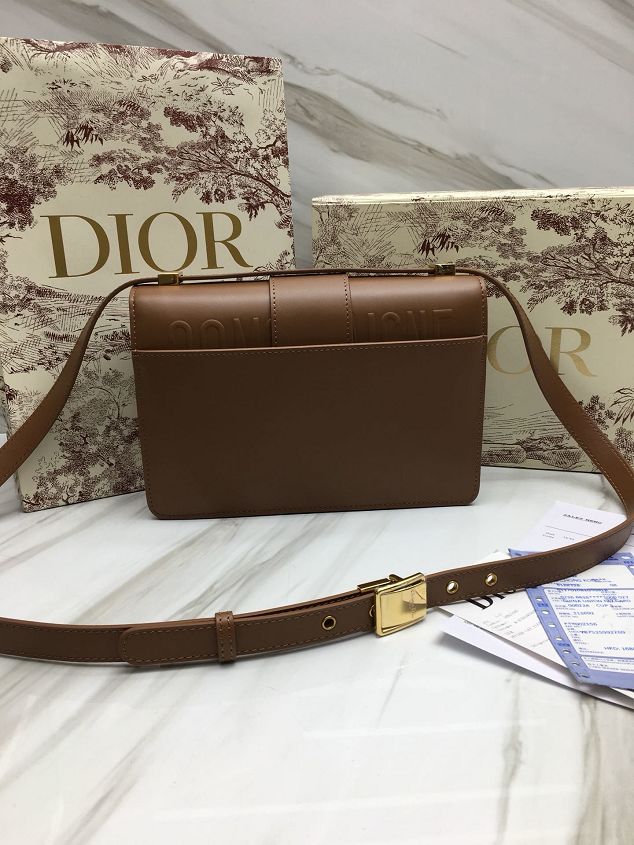 Dior original smooth calfskin 30 montaigne flap bag M9203 caramel