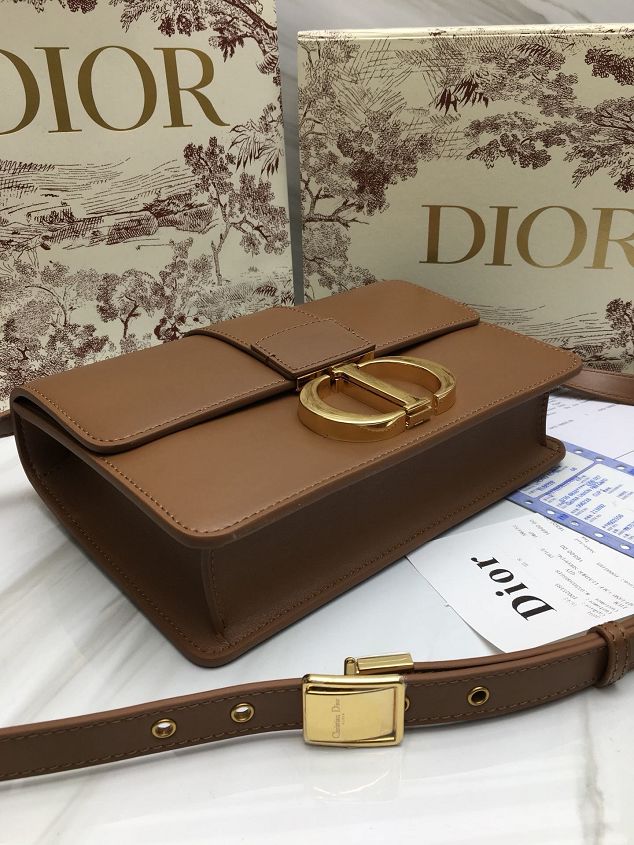 Dior original smooth calfskin 30 montaigne flap bag M9203 caramel