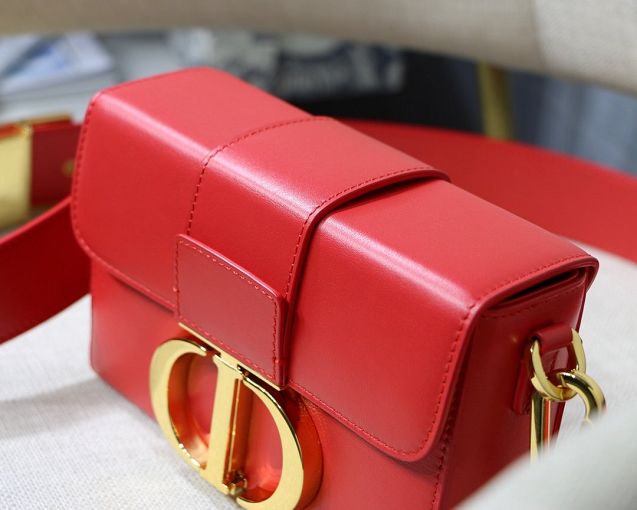 Dior original smooth calfskin mini 30 montaigne bag M9204 red