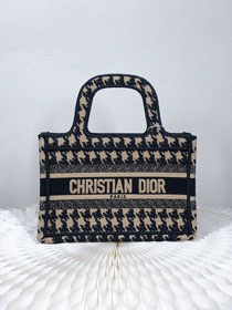 Dior original canvas mini book tote bag S5475 black