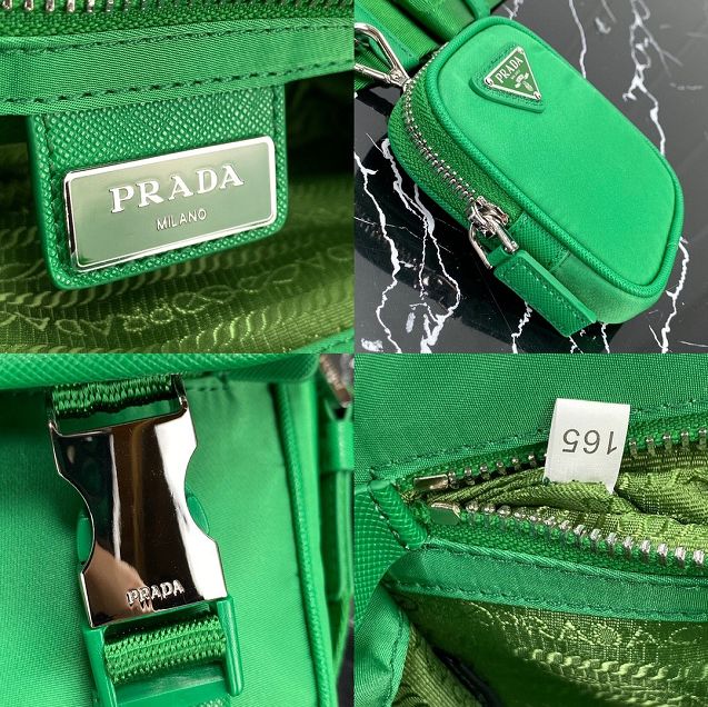 Prada original nylon shoulder bag 2VD034 green