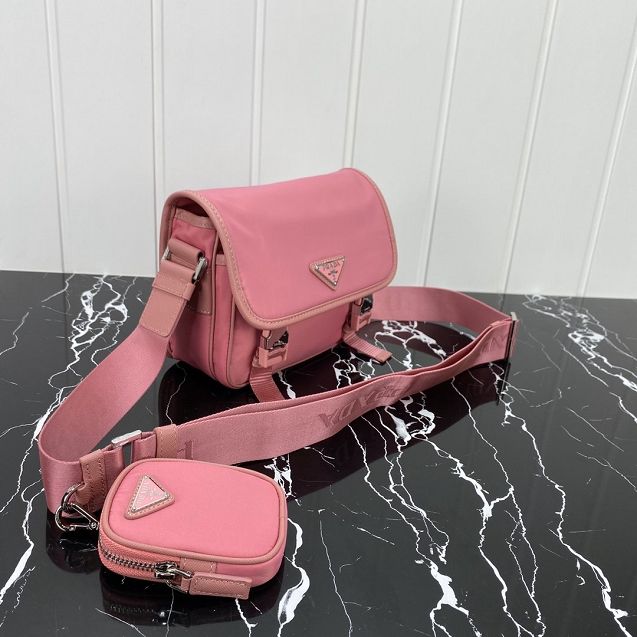 Prada original nylon shoulder bag 2VD034 pink