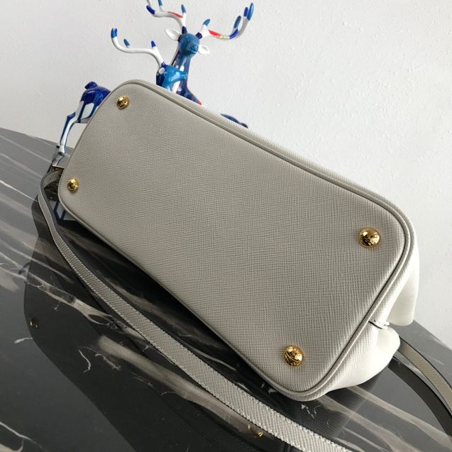 Prada original saffiano leather medium double bag 1BG2775 white