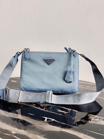 Prada nylon re-edition 2000 shoulder bag 1BH046 light blue