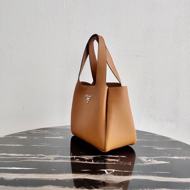 Prada original grained calfskin handbag 1BG335 caramel