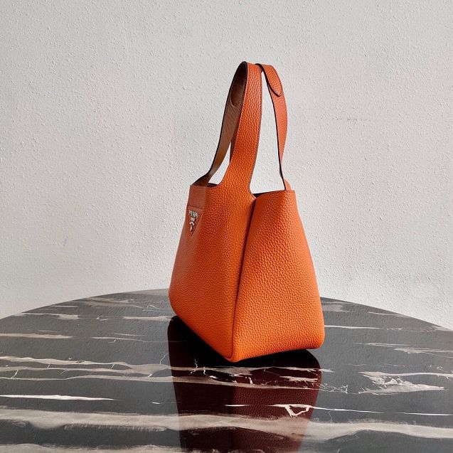 Prada original grained calfskin handbag 1BG335 orange