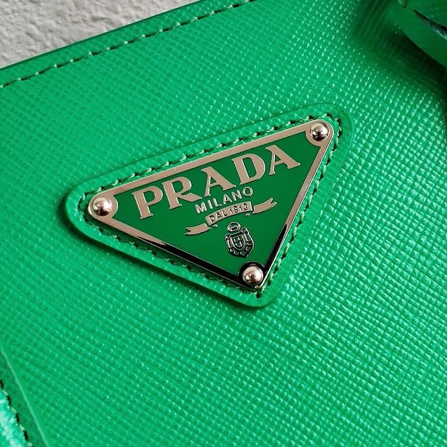 Prada original saffiano leather galleria micro bag 1BA296 green