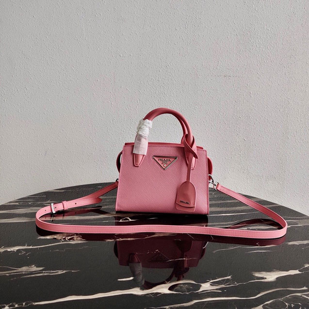 Prada original saffiano leather galleria micro bag 1BA296 pink