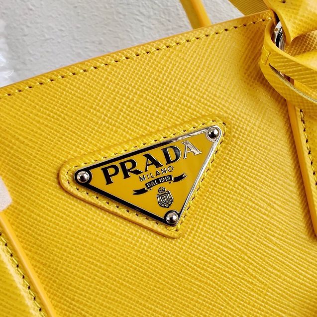 Prada original saffiano leather galleria micro bag 1BA296 yellow