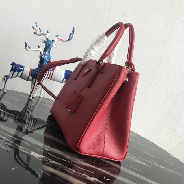 Prada original saffiano leather medium tote bag 1BA1801 red