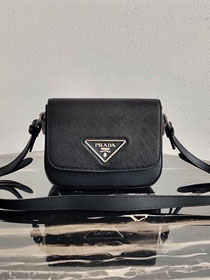 Prada original saffiano leather shoulder bag 1BD249 black