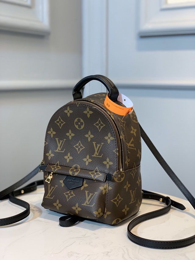 Louis vuitton handmade monogram reverse palm springs backpack mini M41562