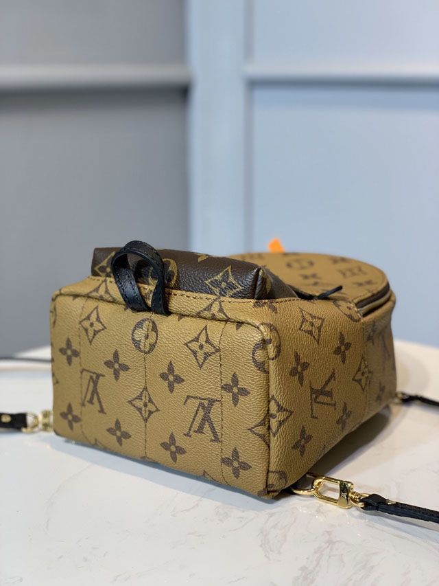 Louis vuitton handmade monogram reverse palm springs backpack mini M42411