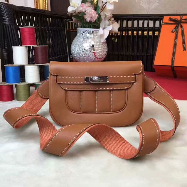 Hermes original swift calfskin berlin bag BL0020 caramel