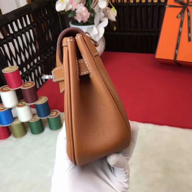 Hermes original swift calfskin berlin bag BL0020 caramel