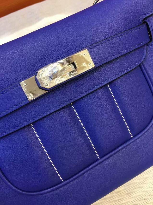 Hermes original swift calfskin berlin bag BL0020 electric blue