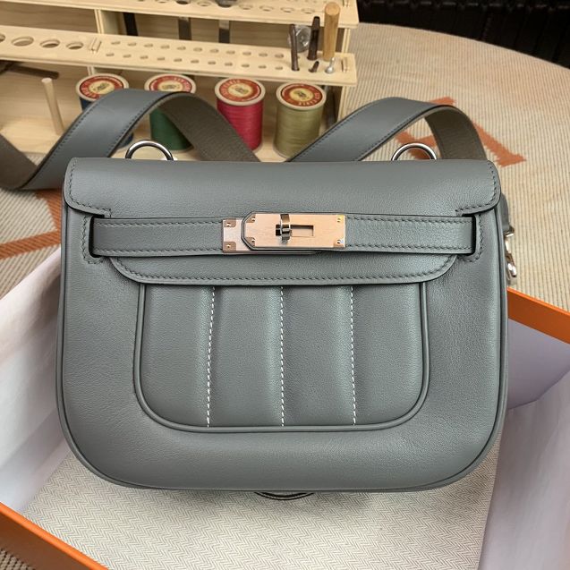 Hermes original swift calfskin berlin bag BL0020 grey