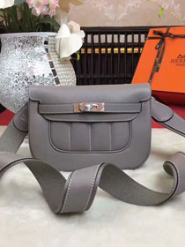 Hermes original swift calfskin berlin bag BL0020 light grey